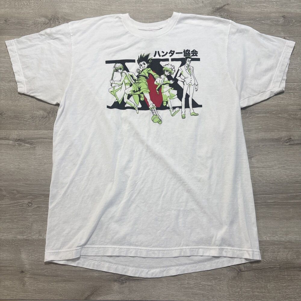 Hunter x Hunter Anime Graphic T Shirt Mens XL White Manga Tee